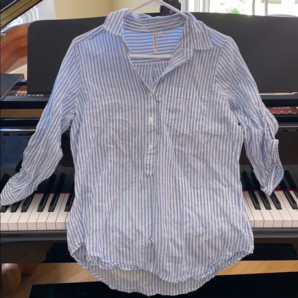 Striped button down